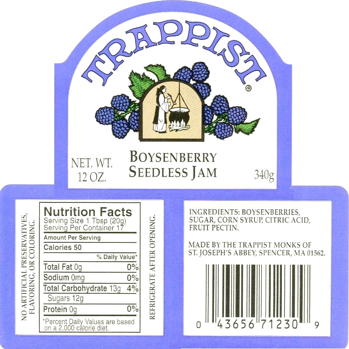 Trappists Preserves - Boysenberry Seedless Preserves