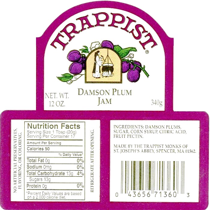 Trappists Preserves - Damson Plum Preserves