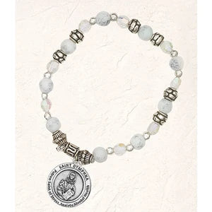 Healing Saints Italian Charm Bracelet  - Saint Dymphna - Patron Saint of Stress and Anxiety