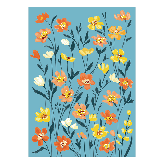 Blank Floral Greeting Card