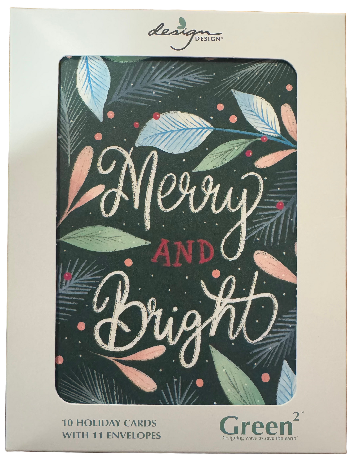 Pine Leaves Merry and Bright Cards