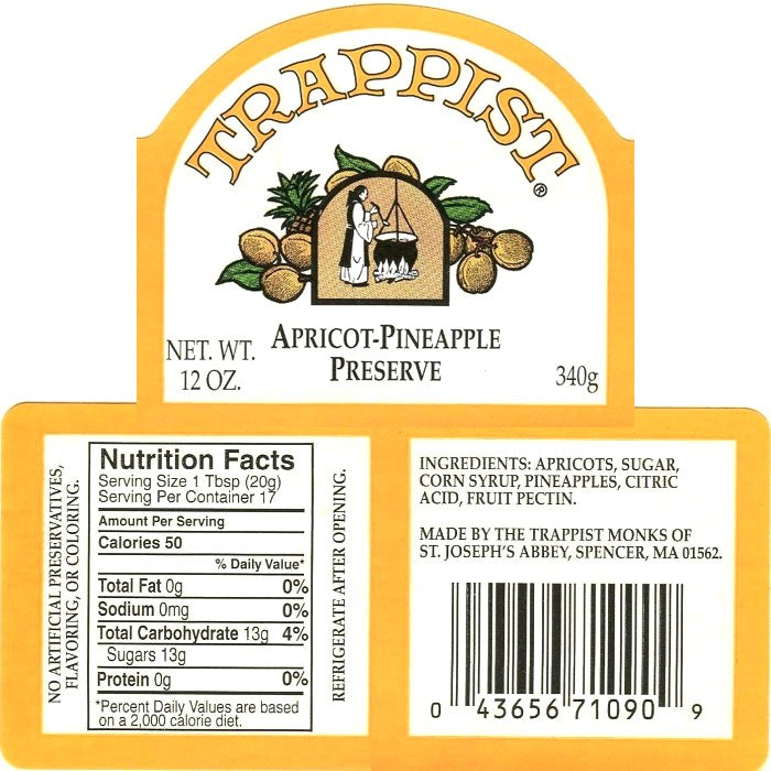 Trappist Preserves - Apricot-Pineapple Preserves