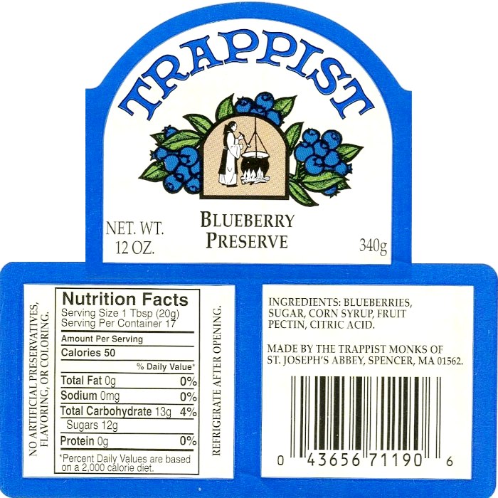 Trappist Preserves - Blueberry Preserves