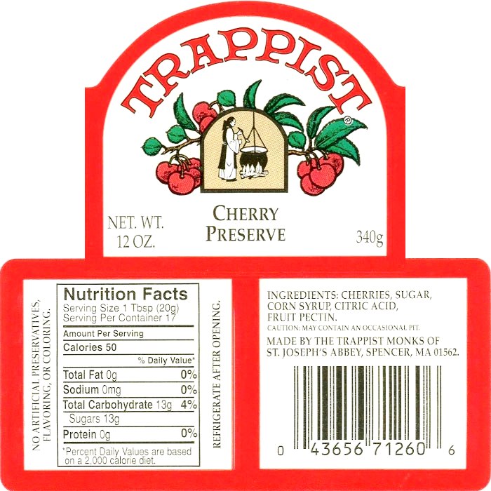 Trappists Preserves - Cherry Preserves