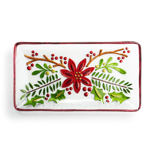 Poinsettia Rectangle Platter