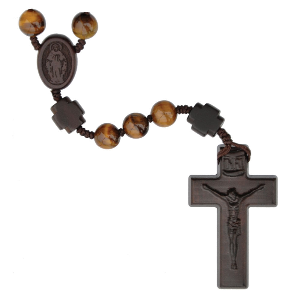 Tiger Eye/Jujube Wood Rosary