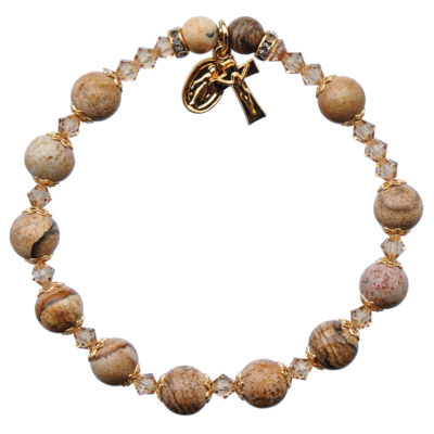 Picture Jasper Rosary Bracelet