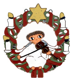 Christmas Wreath- Violin Angel