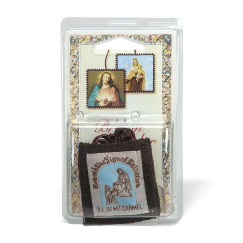 1 3/4 x 2" Brown Woven Scapular